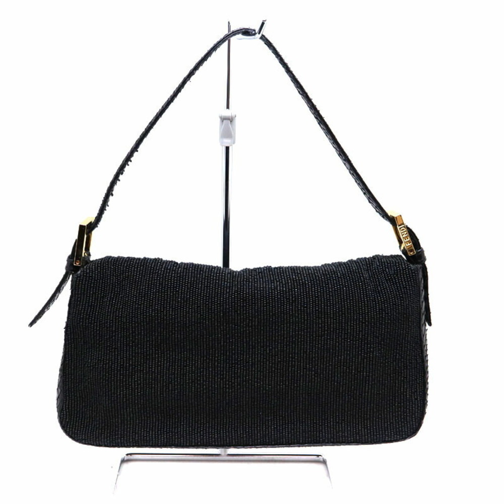 Fendi Mamma Bucket Beads Python Shoulder Bag Black - image 2